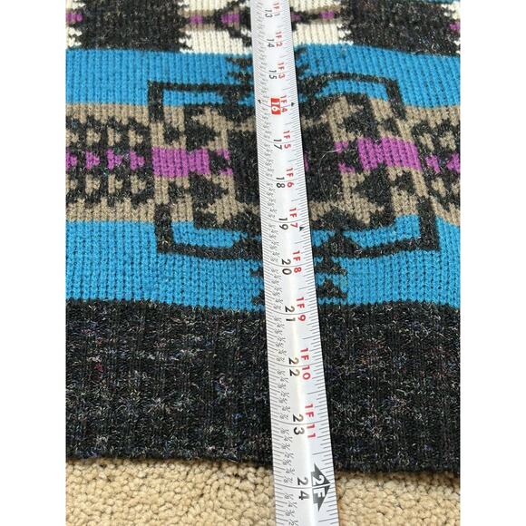 Vintage St John’s Bay Women’s Southwestern Knit Sweater Size M Retro Aztec Boho - Picture 7 of 8